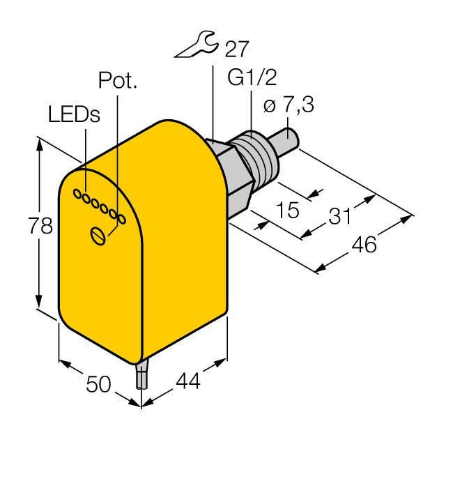 фото:TURCK Датчик потока FCS-G1/2A4P-VRX/24VDC